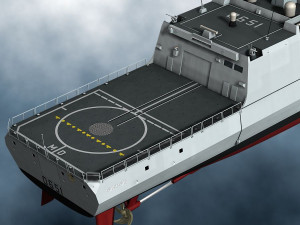 french multipurpose fregate fremm normandie 3Dモデル