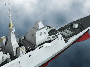 french multipurpose fregate fremm normandie 3Dモデル