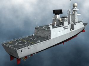 french aaw frigate forbin Modelo 3D