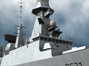 french aaw frigate forbin Modelo 3D