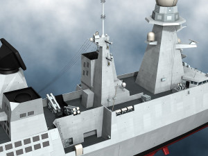 french aaw frigate forbin Modelo 3D