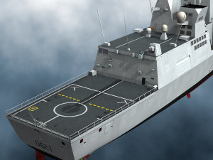 french aaw frigate forbin Modelo 3D