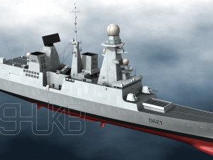 french aaw frigate forbin 3D Model