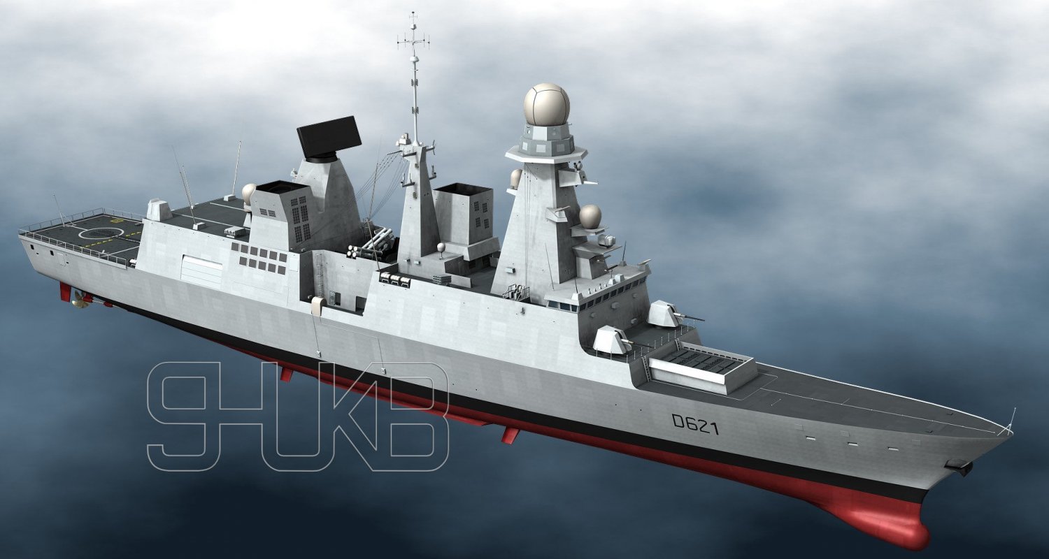 French Aaw Frigate Forbin 3d Model In Battleship 3dexport