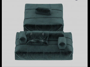 baxter italian luxury modern sofa 3D मॉडल