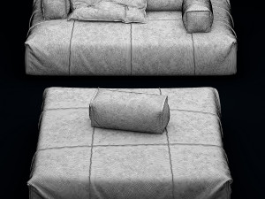 baxter italian luxury modern sofa 3D मॉडल