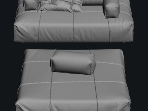 baxter italian luxury modern sofa 3D मॉडल