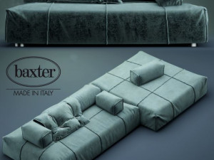 baxter italian luxury modern sofa 3D मॉडल