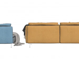 modern style two-seat sofa 3D Model