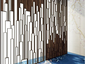 modern chinese style partition Modelo 3D