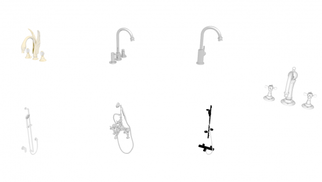 faucet spinkler bundel luxury fauce 3D 모델 .c4d .max .obj .3ds .fbx .stl .blend 