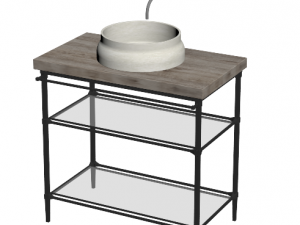 luxury basin cabinet model bundel 3D Model