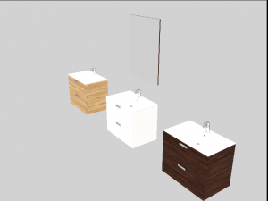 luxury basin cabinet model bundel 3D Model