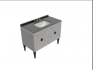 luxury basin cabinet model bundel 3D Model