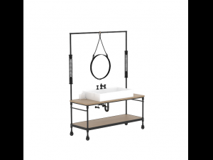luxury basin cabinet model bundel 3D Model
