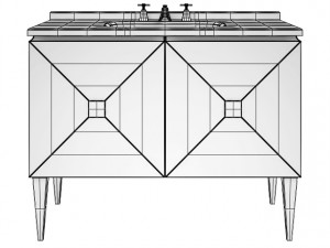 luxury basin cabinet model bundel 3D Model