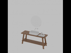 luxury basin cabinet model bundel 3D Model