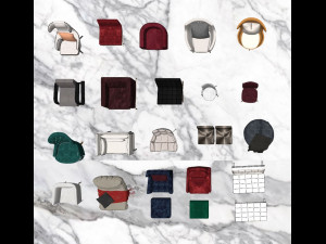 70 boutique living room luxury modern sofa bundle 3D Модель