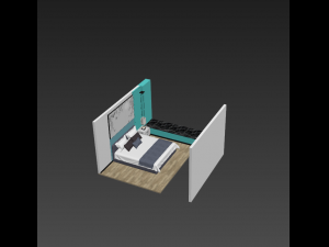 new chinese style bedroom model set 3D Model