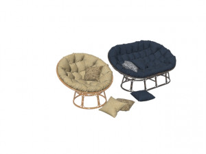 north european style lounge chair 3D Model