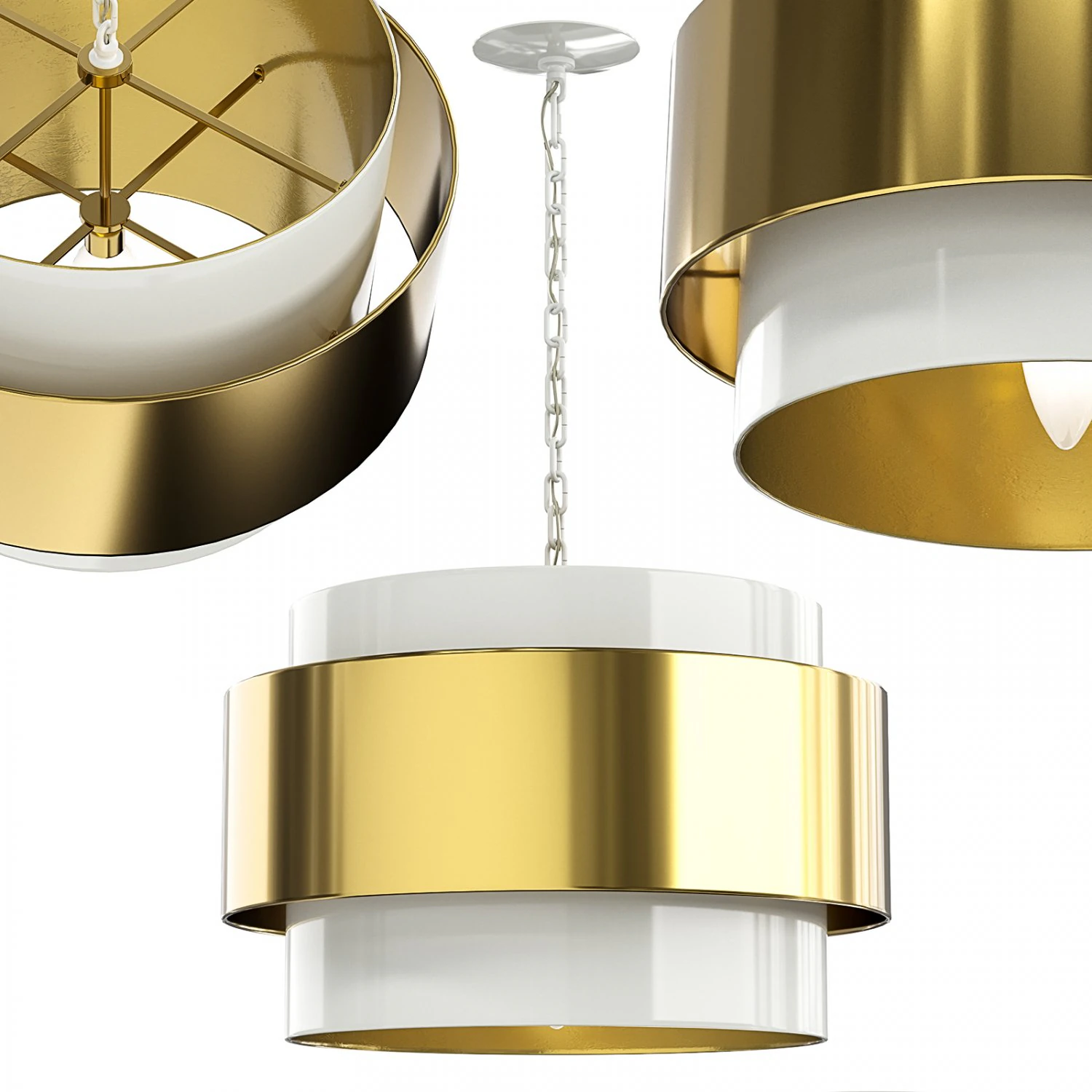 nolan small pendant white 3D Model .c4d .max .obj .3ds .fbx .stl .blend