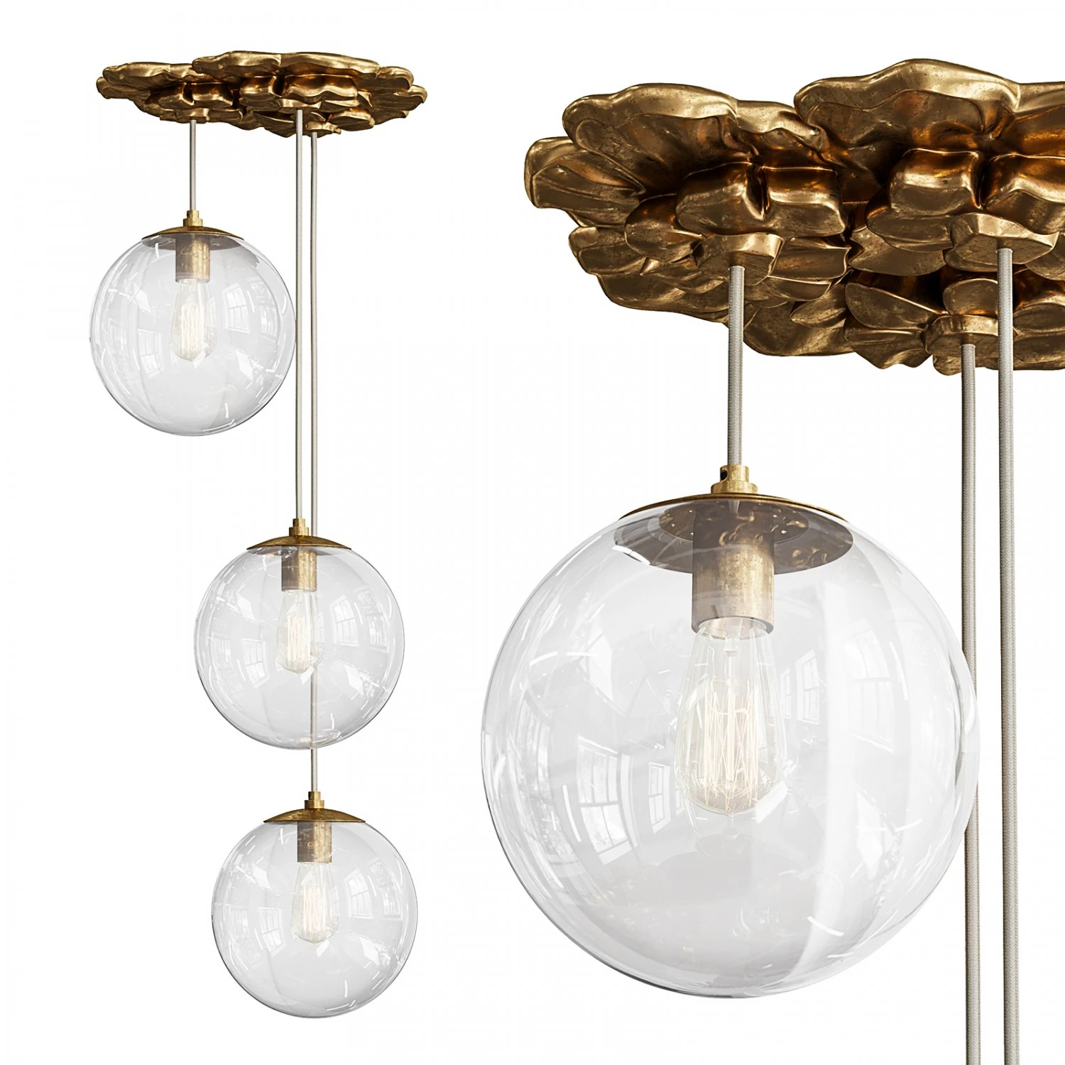 arteriors cloud pendant 3D Model .c4d .max .obj .3ds .fbx .stl .blend