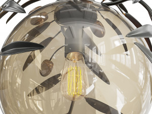arteriors olive branch pendant Model 3D