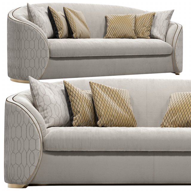 zanaboni giotto sofa 3D Модель .c4d .max .obj .3ds .fbx .stl .blend 