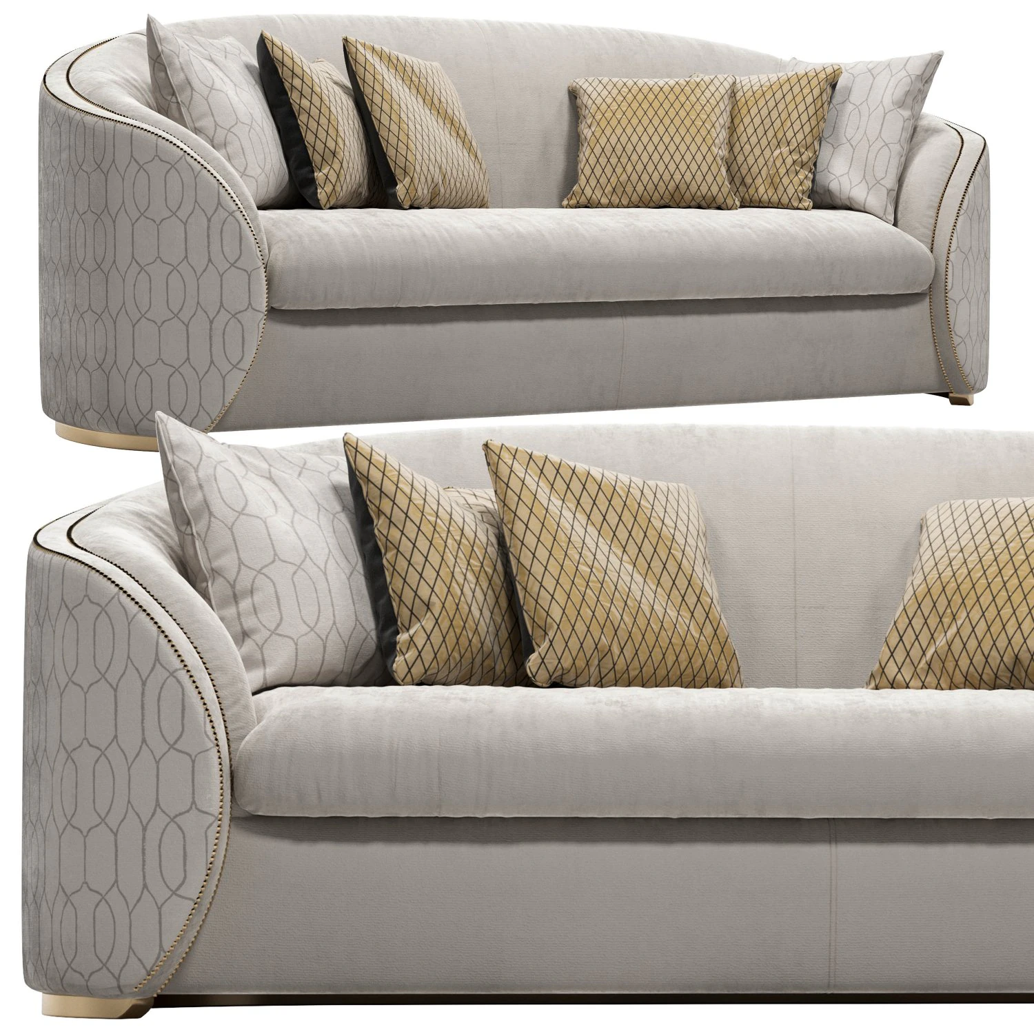 zanaboni giotto sofa 3D Model .c4d .max .obj .3ds .fbx .stl .blend
