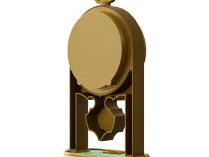 table clock amber 3D Model