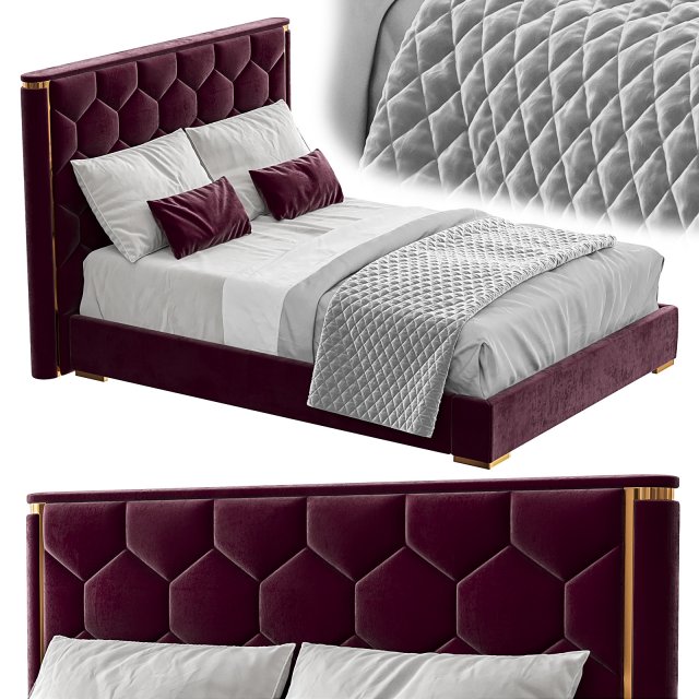 viola bed 3D 模型 .c4d .max .obj .3ds .fbx .stl .blend