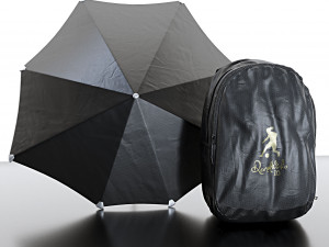 bag ronaldinho and umbrella senz 3D Model