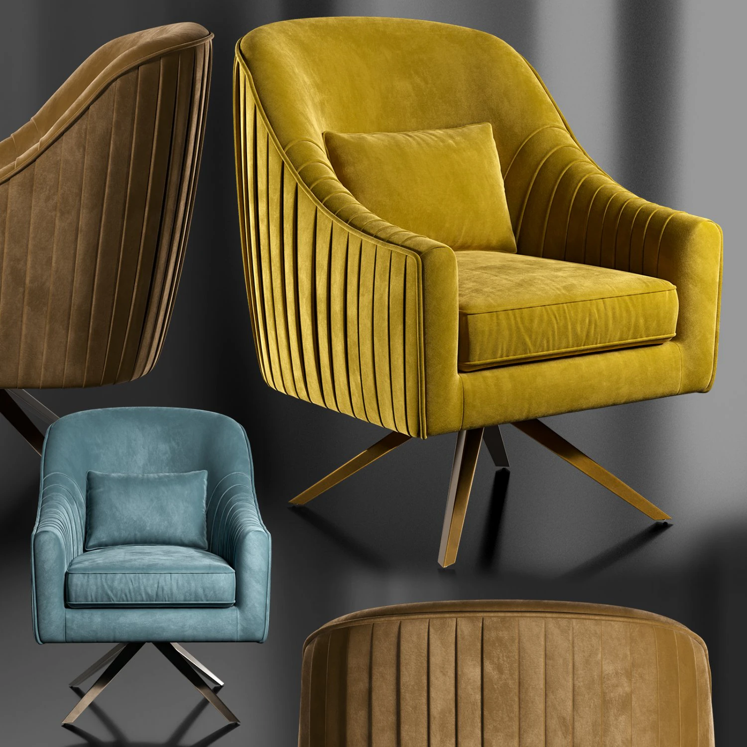 premier hendricks chair 3D Model .c4d .max .obj .3ds .fbx .stl .blend 