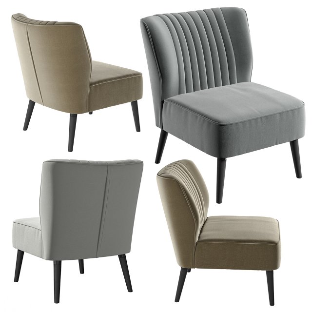 armchair atticus chair Modello 3D .c4d .max .obj .3ds .fbx .stl .blend 