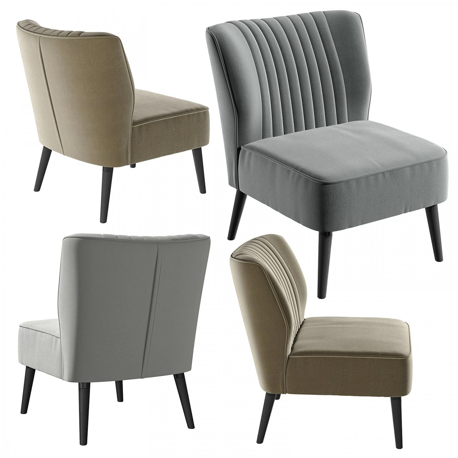 armchair atticus chair 3D Model .c4d .max .obj .3ds .fbx .stl .blend 