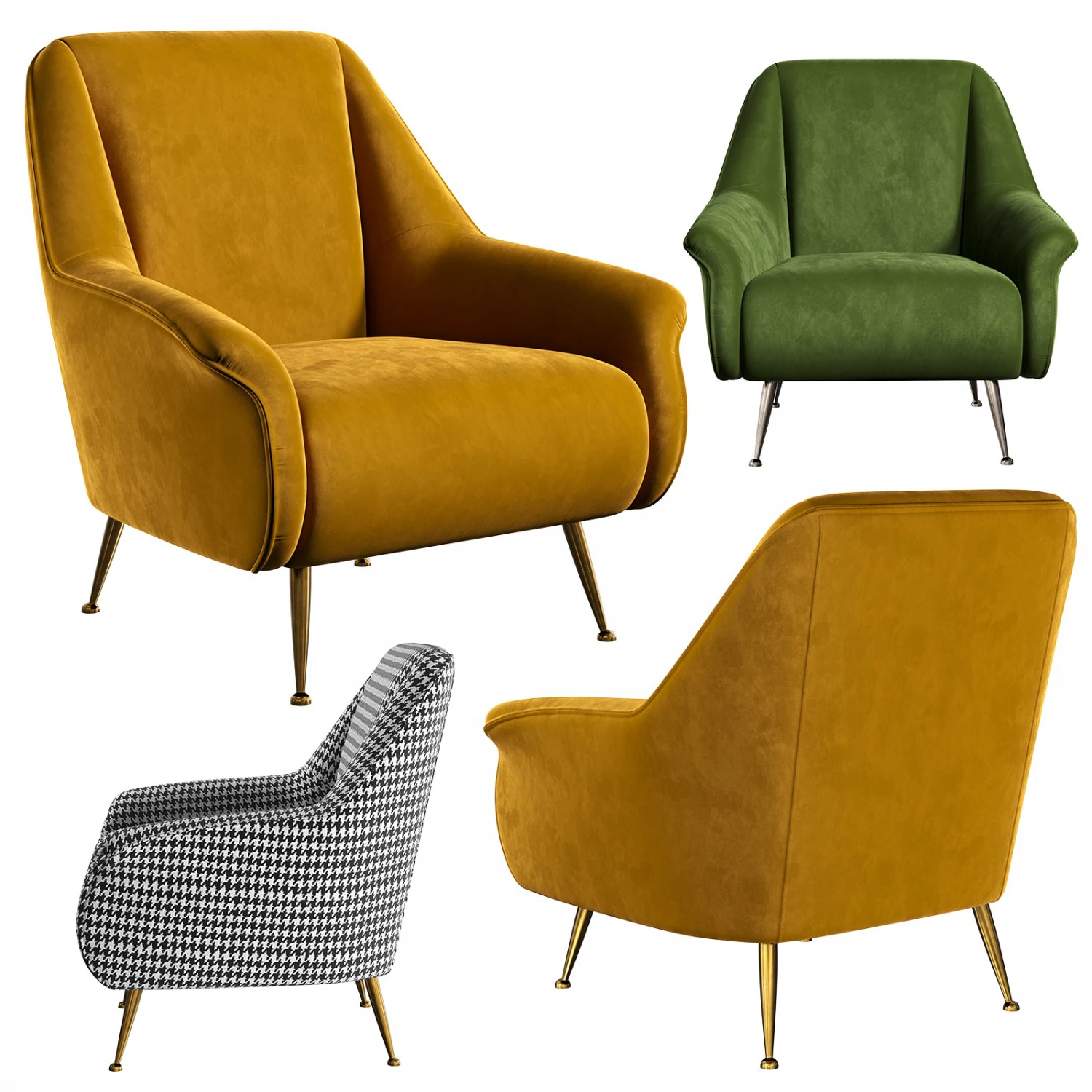 caledonian chair 3D Model .c4d .max .obj .3ds .fbx .stl .blend
