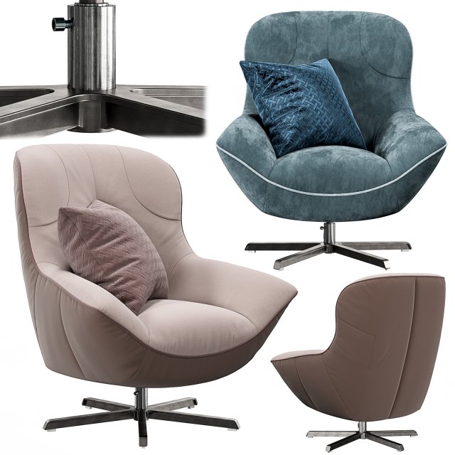 rico king rom chair 3D Model .c4d .max .obj .3ds .fbx .stl .blend 
