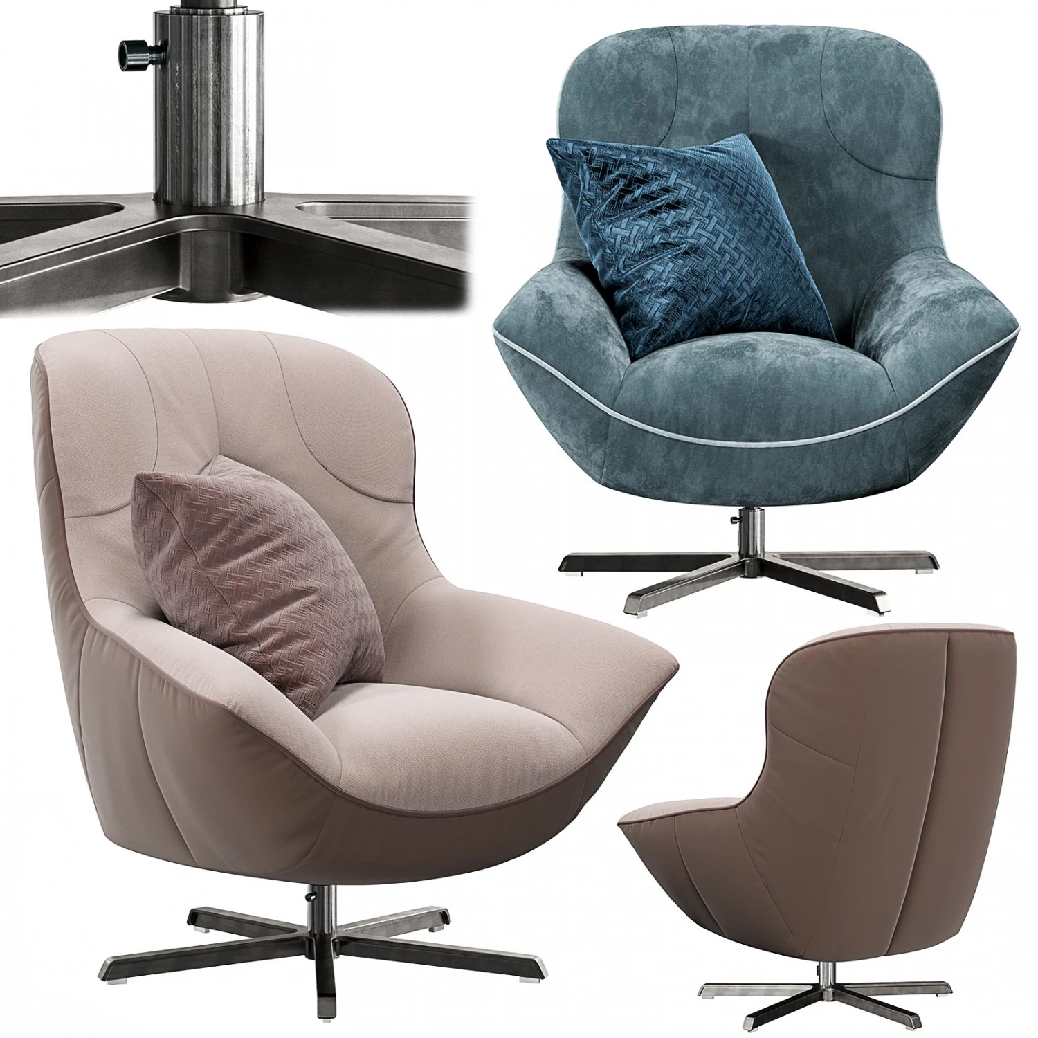 rico king rom chair 3D Model .c4d .max .obj .3ds .fbx .stl .blend 