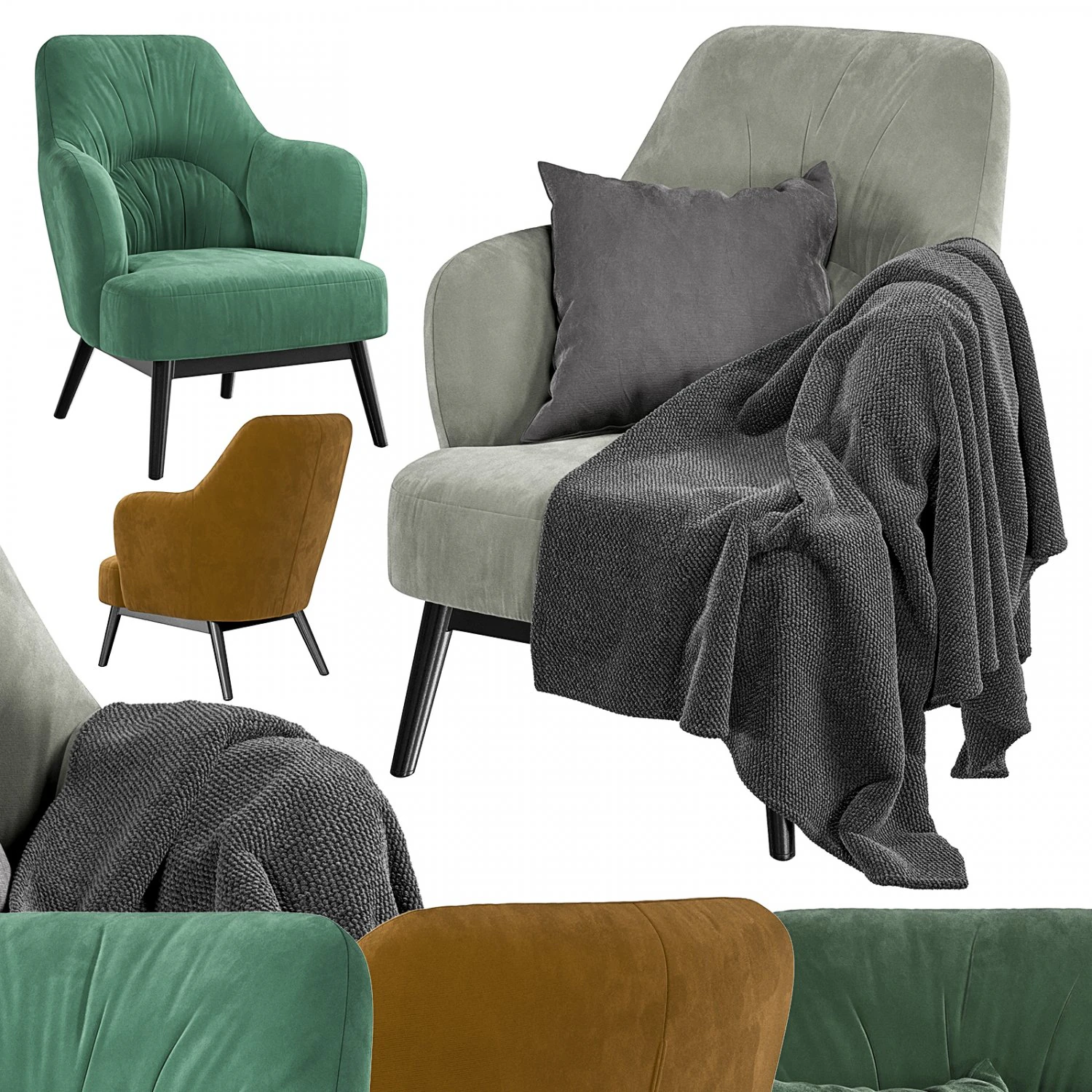 mirage chair 3D Model .c4d .max .obj .3ds .fbx .stl .blend 