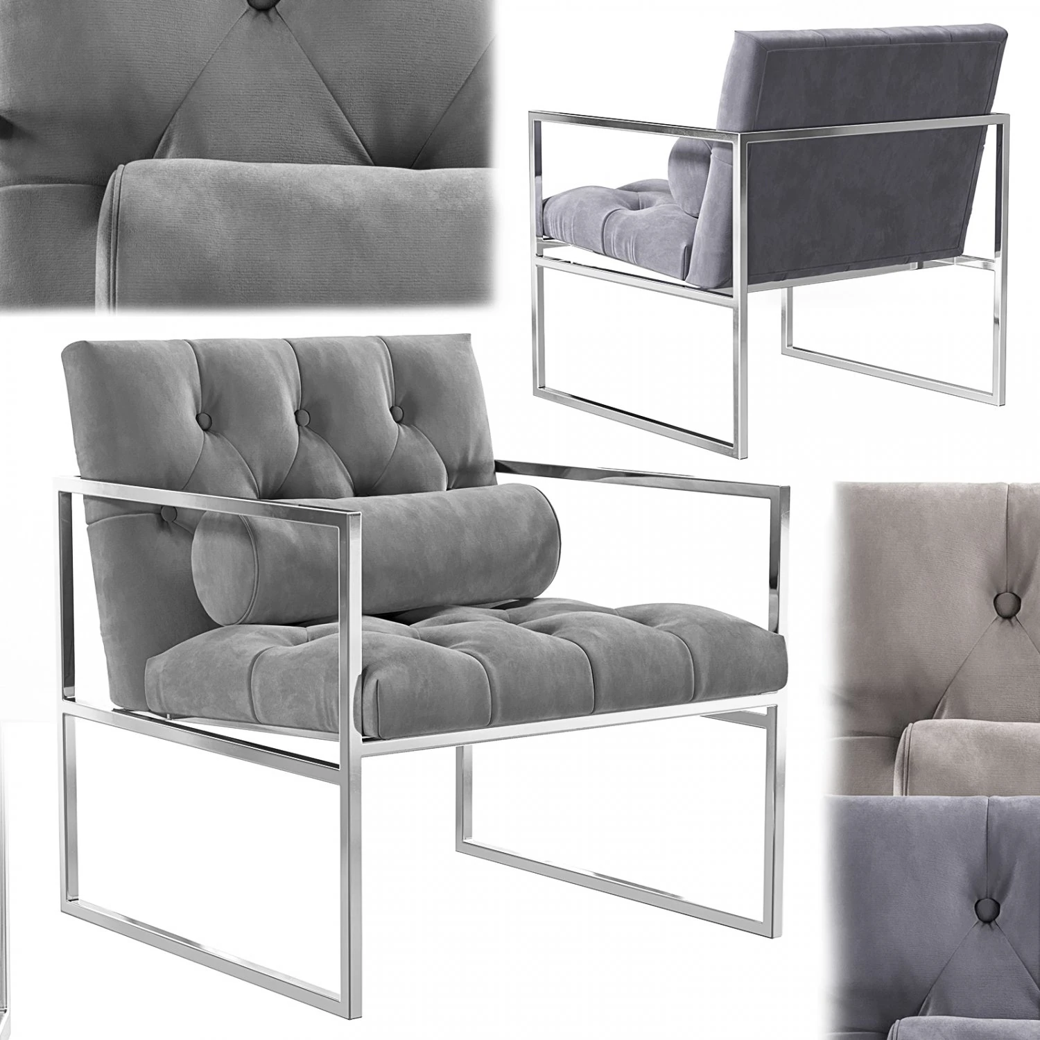 sergio chair 3D Model .c4d .max .obj .3ds .fbx .stl .blend