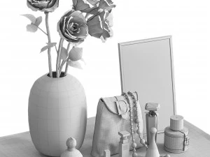 womens decorative set 3D Model