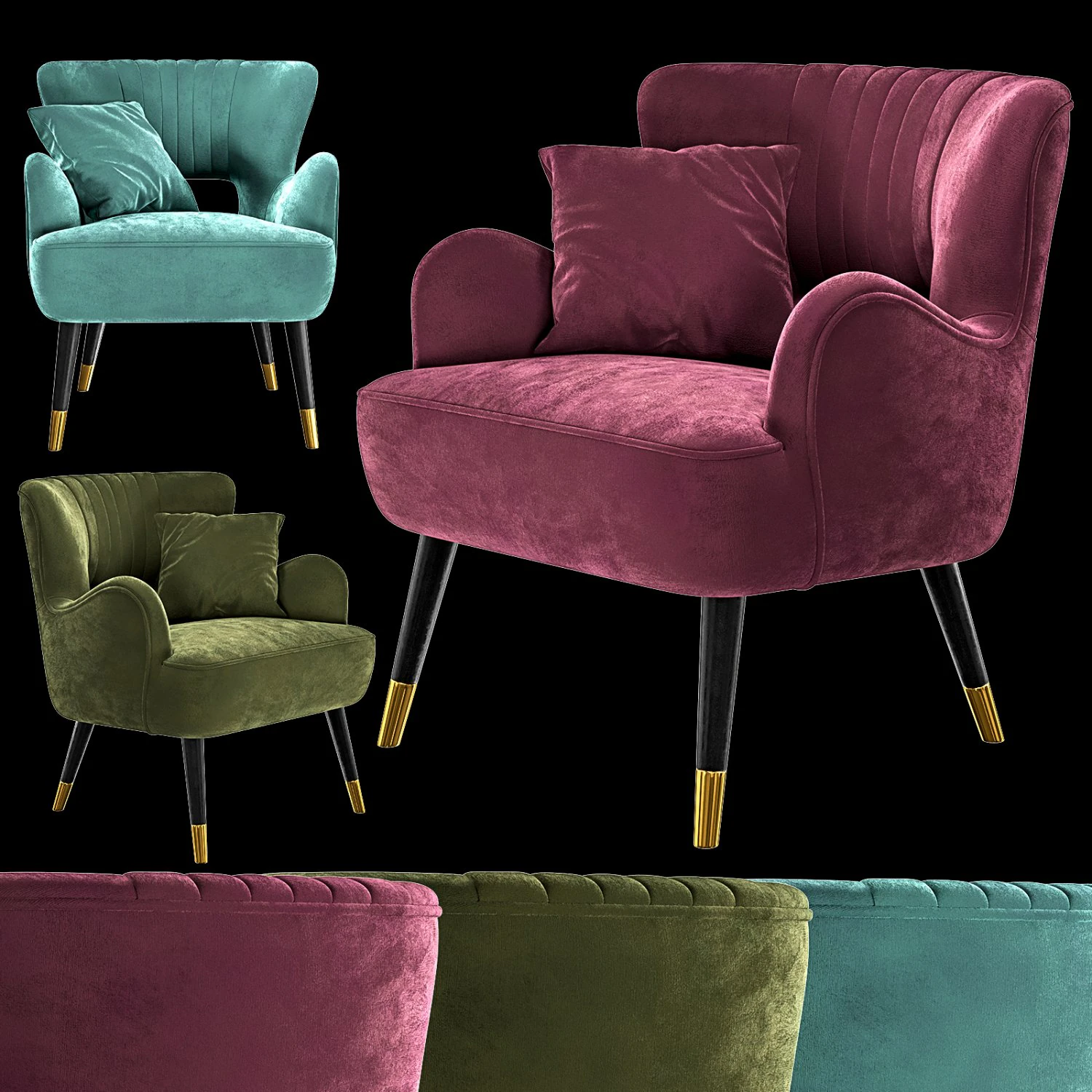 swan chair 3D Model .c4d .max .obj .3ds .fbx .stl .blend