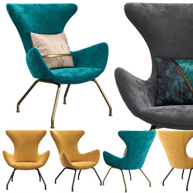 vanda chair 3D Model .c4d .max .obj .3ds .fbx .stl .blend
