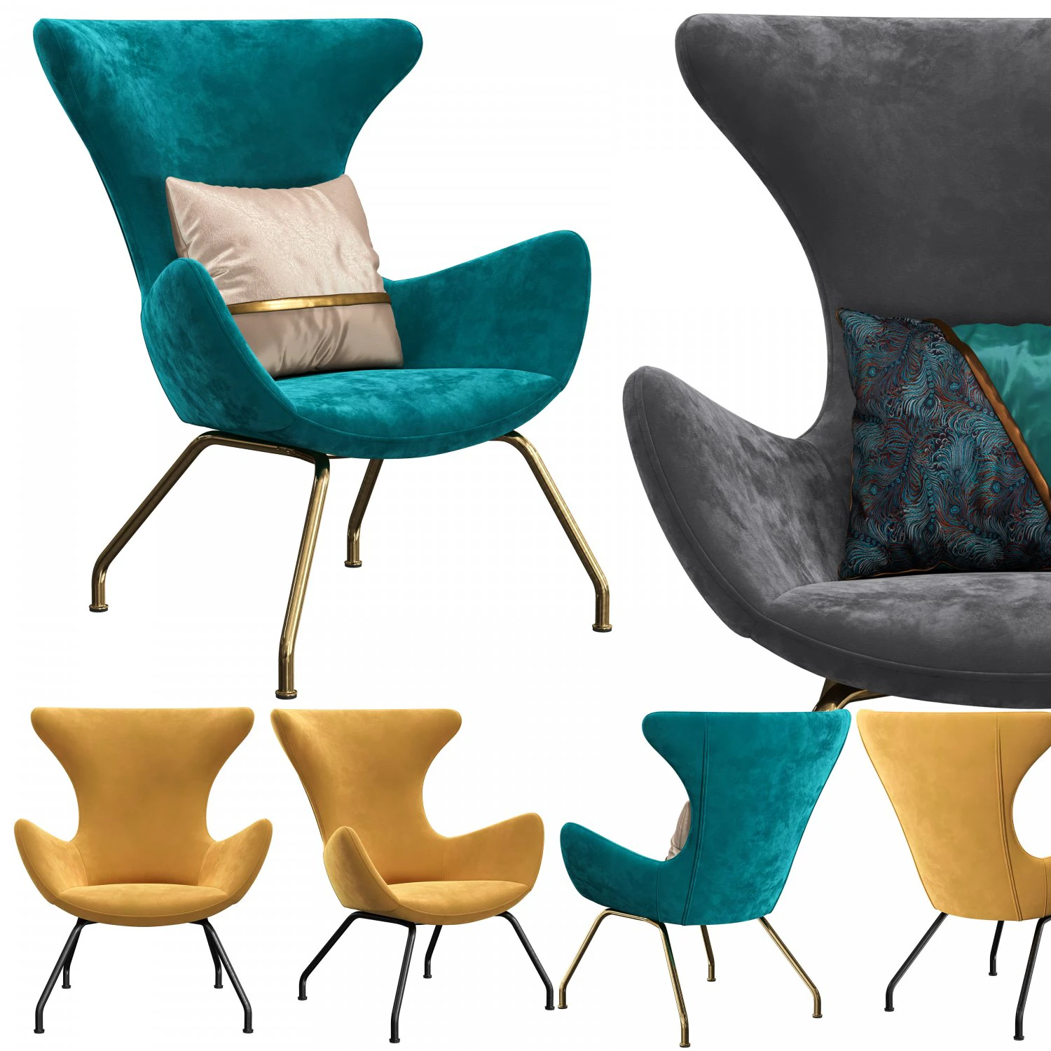 vanda chair 3D Model .c4d .max .obj .3ds .fbx .stl .blend