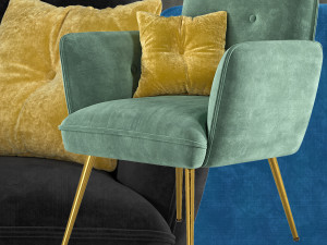 nelda chair Model 3D