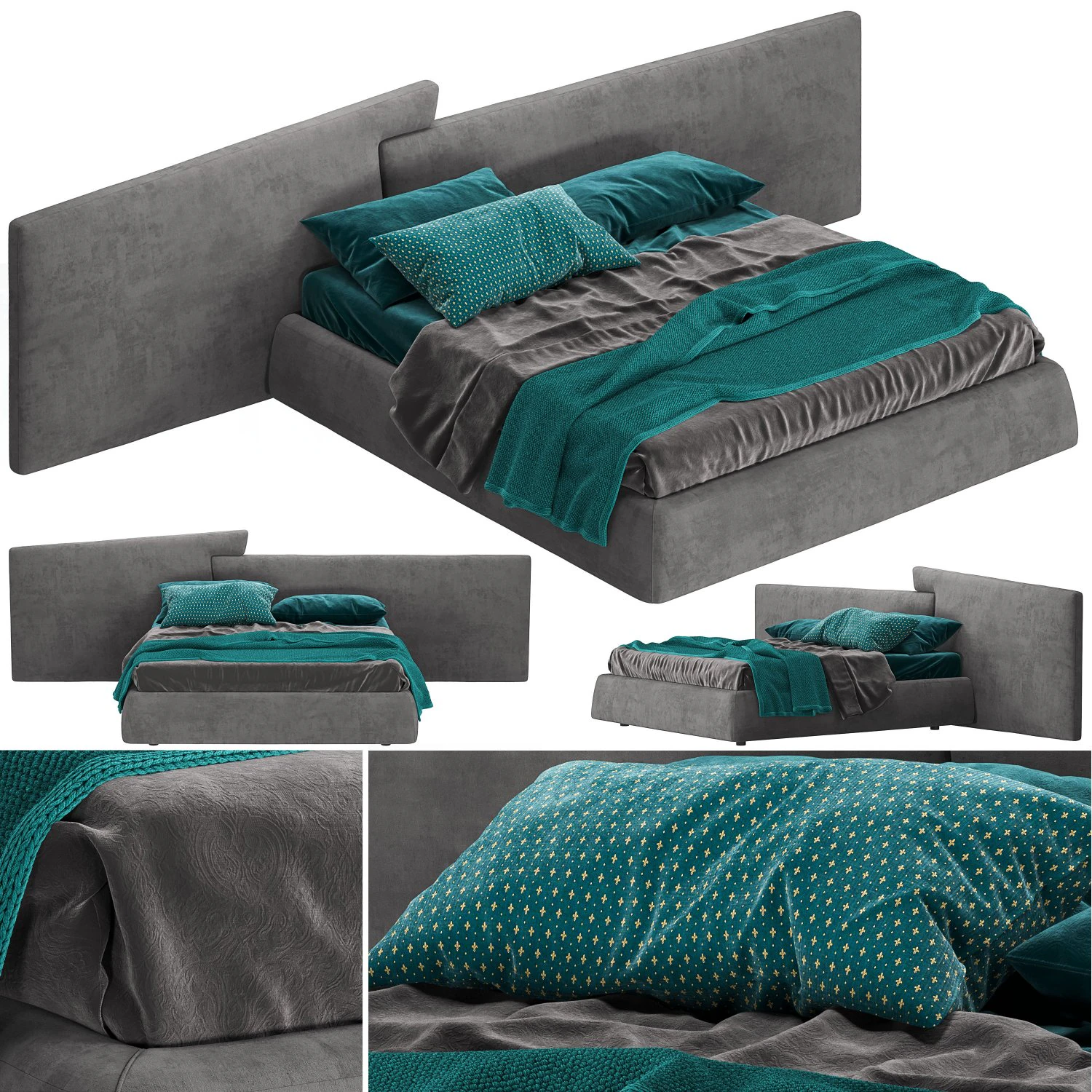 wingsystemtall bed 3D Model .c4d .max .obj .3ds .fbx .stl .blend 