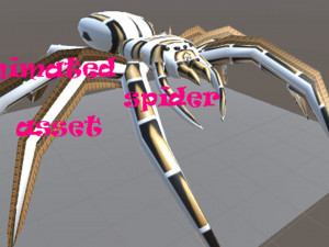 animated poly spider kit 3D Model
