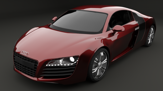 audi r8 realistic model Model 3D .c4d .max .obj .3ds .fbx .stl .blend 