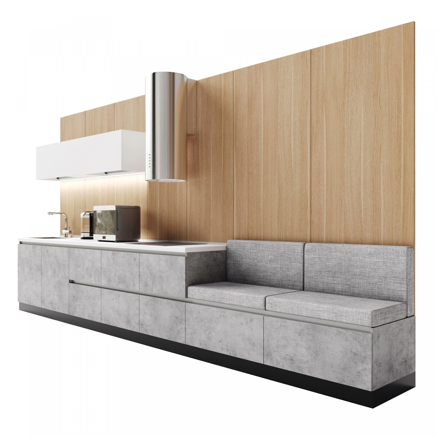 Office kitchen 01 3D Model .c4d .max .obj .3ds .fbx .stl .blend 