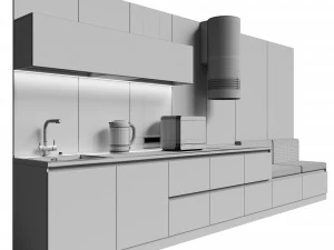 Office kitchen 01 3D Model